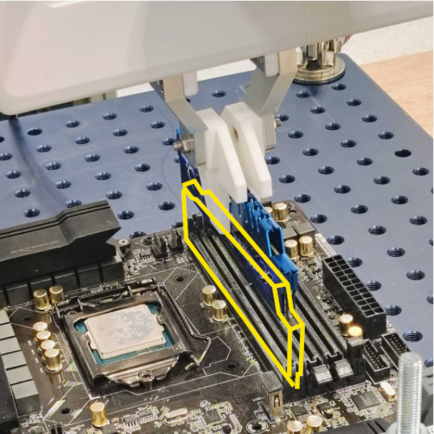 RAM insertion target outline